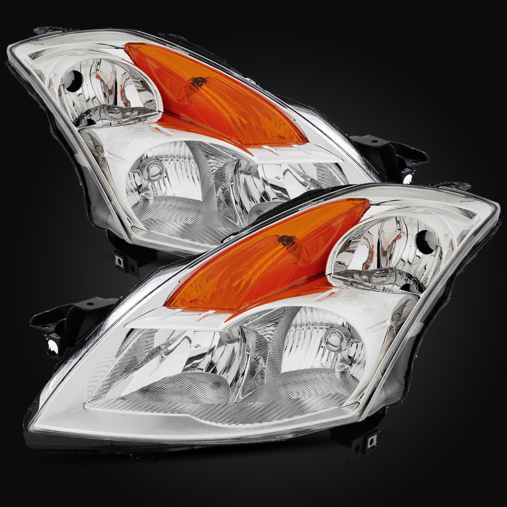 For 07-09 Nissan Altima Sedan Chrome Crystal Headlights Lamp Assembly  Left/Right